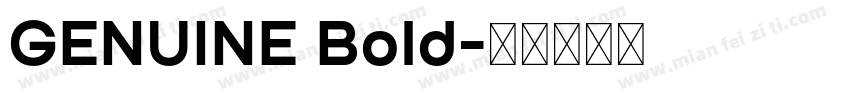 GENUINE Bold字体转换